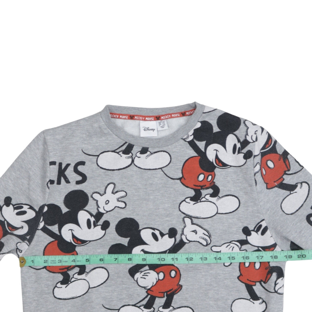 Disney Women XS Grey Mickey Mouse Pullover Sweatshirt