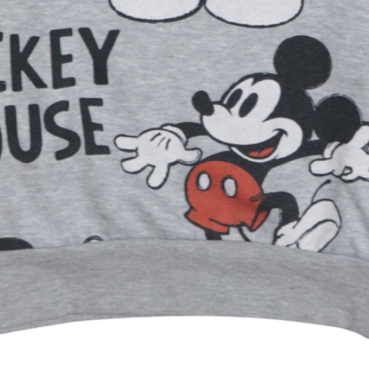 Disney Women XS Grey Mickey Mouse Pullover Sweatshirt