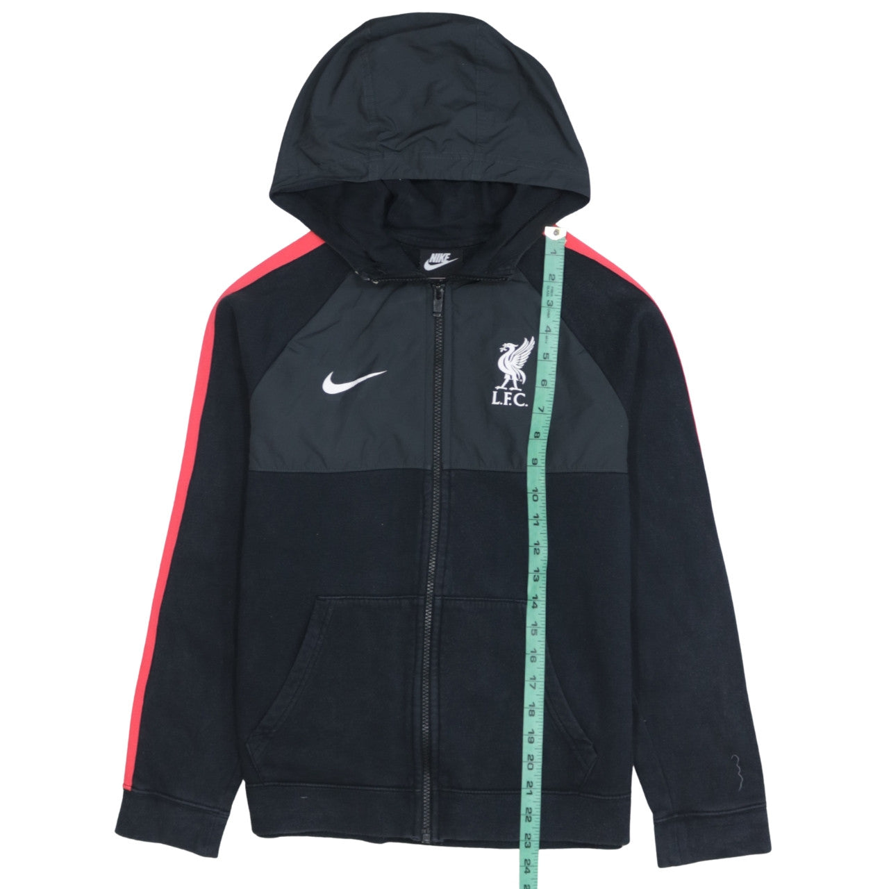 Nike Boys Black Liverpool FC Hooded Dri-Fit Track Jacket M