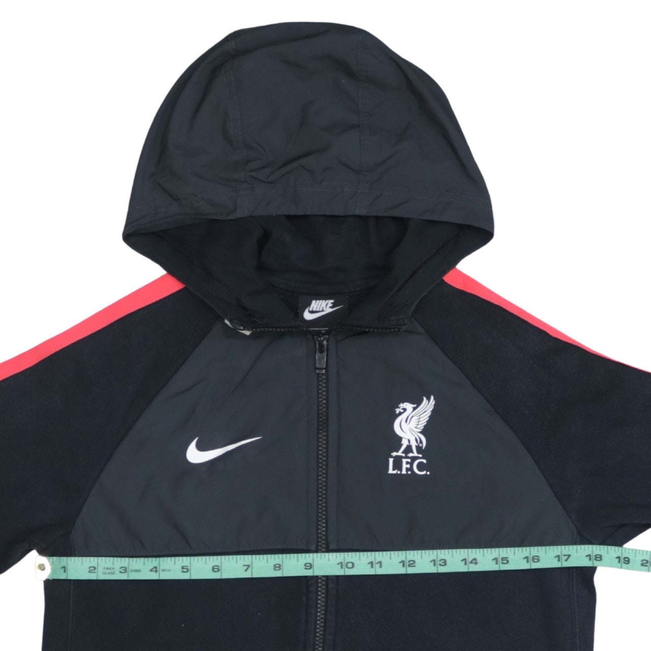 Nike Boys Black Liverpool FC Hooded Dri-Fit Track Jacket M
