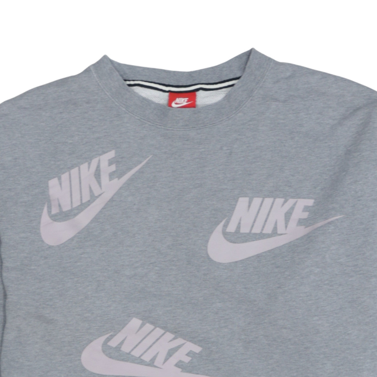 Nike Women’s Grey Cotton Blend Logo Sweatshirt Size S