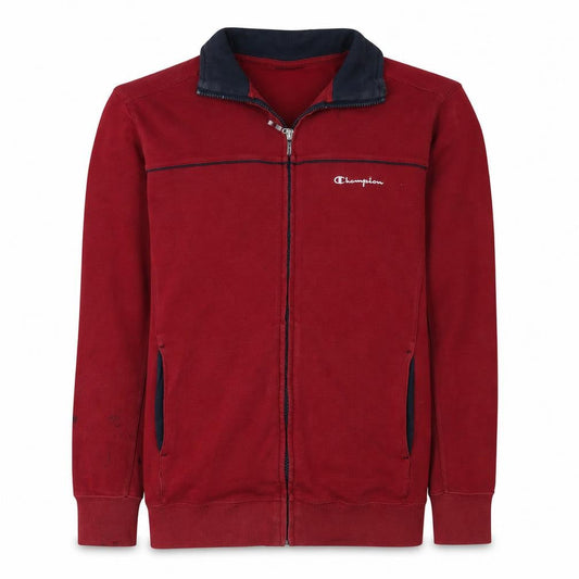 Champion Men's Red Full Zip Sweatshirt Size M Athletic Classic