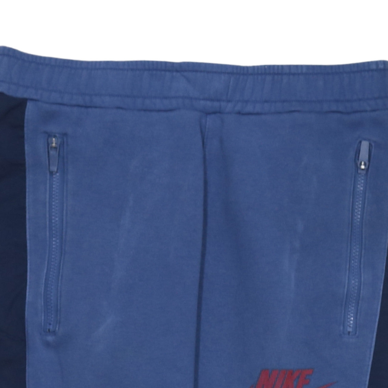 Nike Boys Blue Colourblock Jogger Trousers S Elastic Waist Zip Pockets