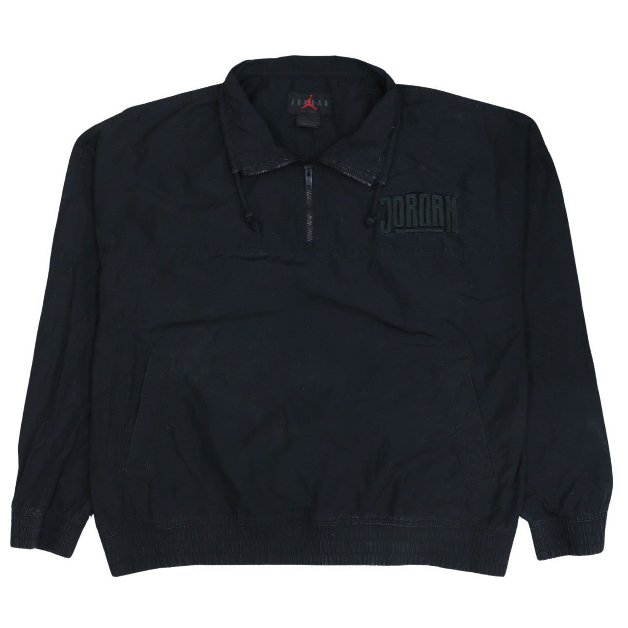 Jordan Men's Black 1/4 Zip Windbreaker Jacket L Sportswear