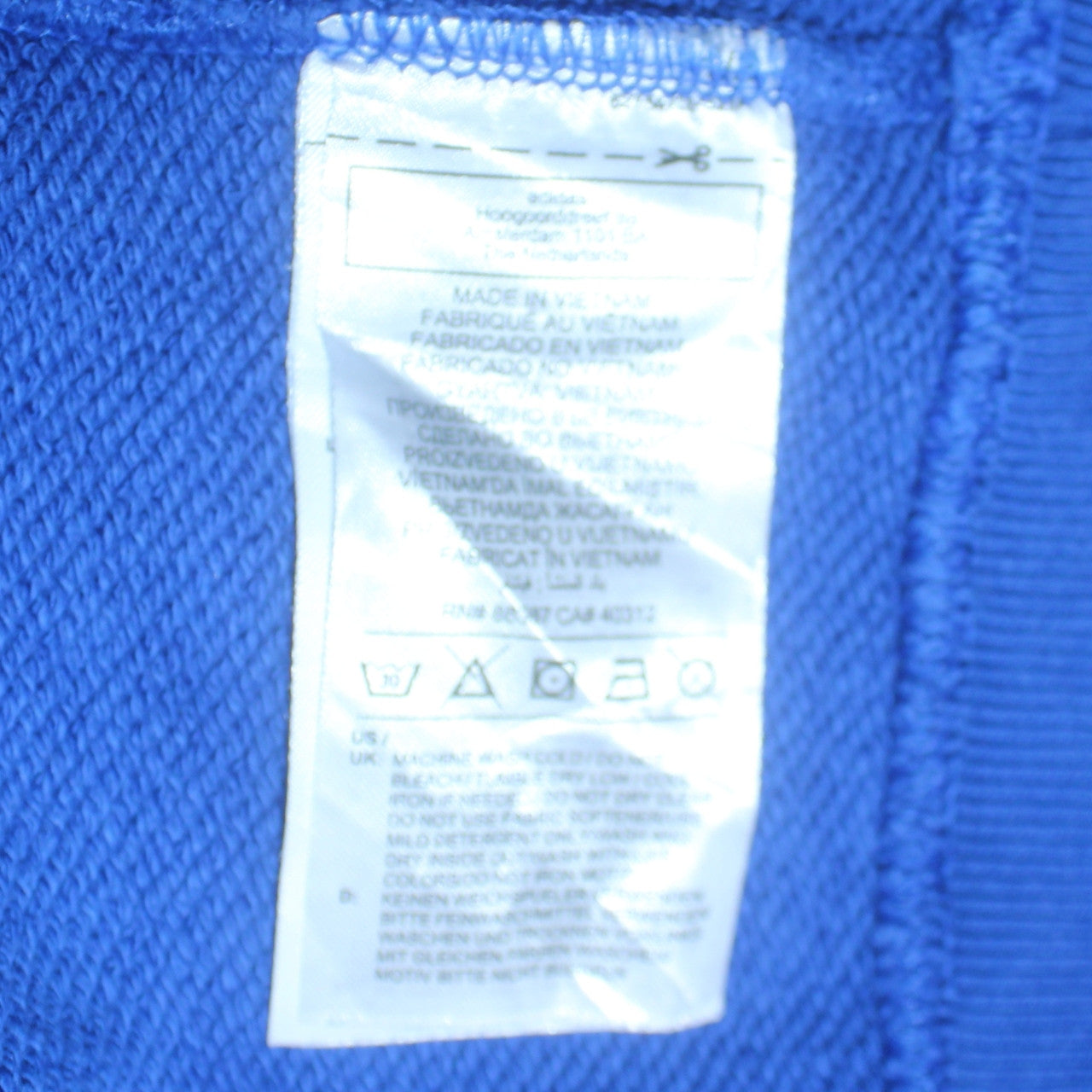 Adidas Humanrace Blue Crew Neck Pullover Sweatshirt XS Womens
