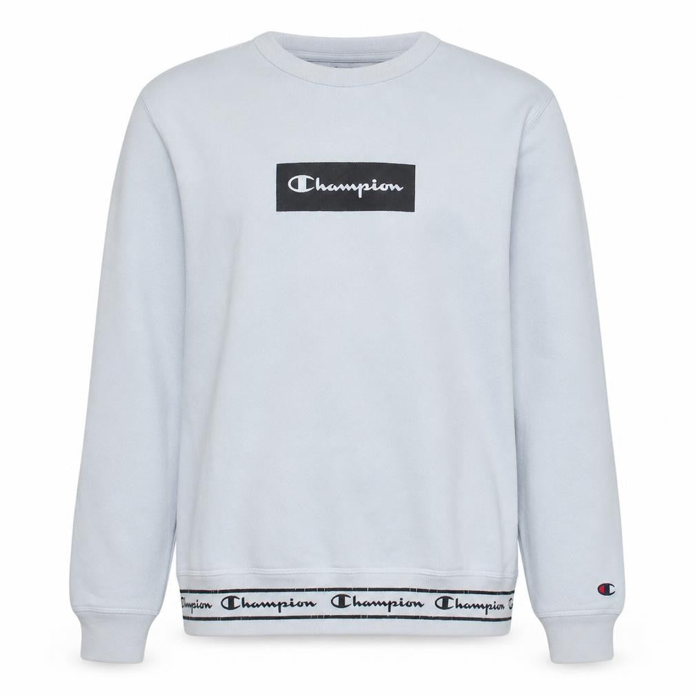 Champion Men's White Logo Pullover Sweatshirt Medium
