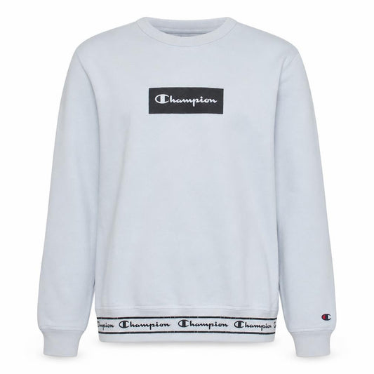 Champion Men's White Logo Pullover Sweatshirt Medium