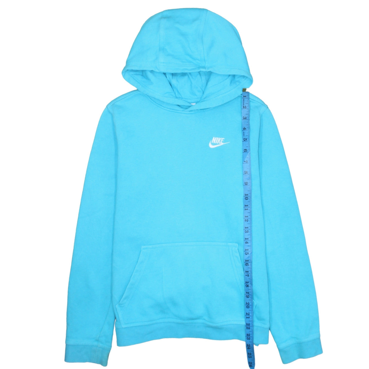 Nike Boys Blue Pullover Hoodie XL 158-170cm Cotton Blend Logo Sweatshirt