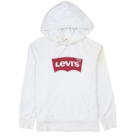 Levi's Women's White Small Logo Pullover Hoodie