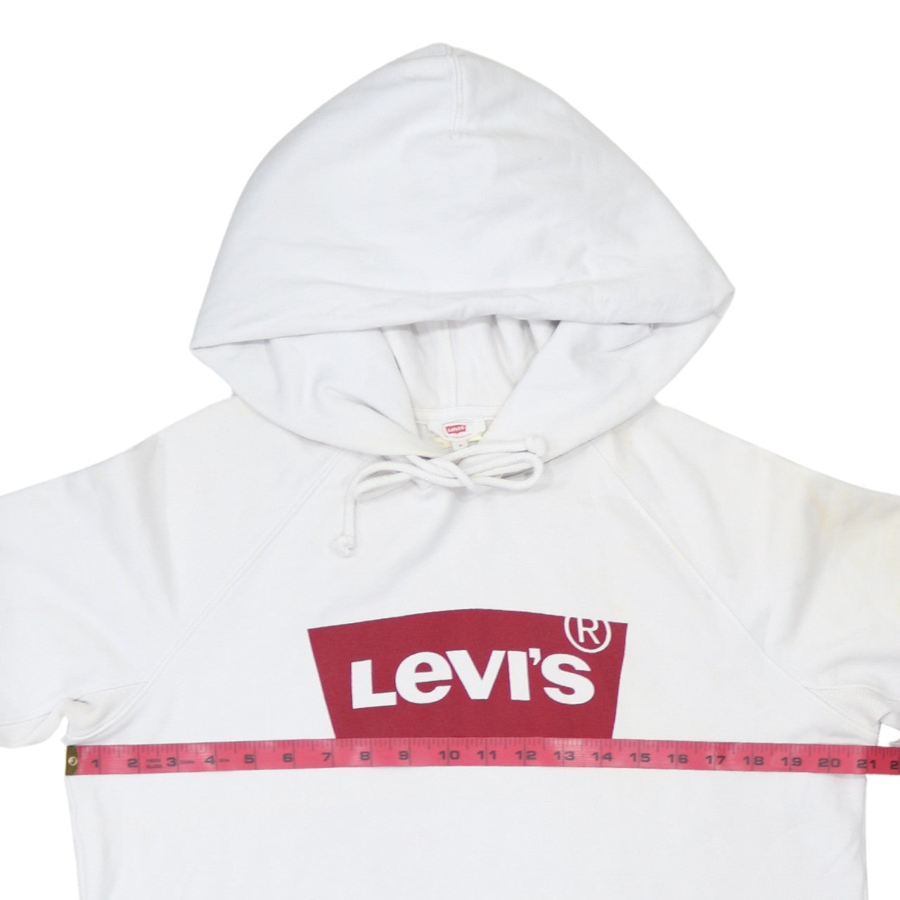 Levi's Women's White Small Logo Pullover Hoodie