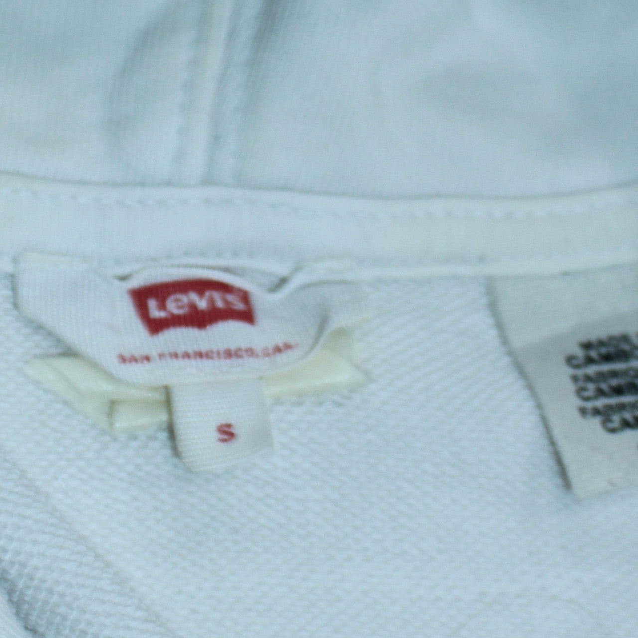 Levi's Women's White Small Logo Pullover Hoodie