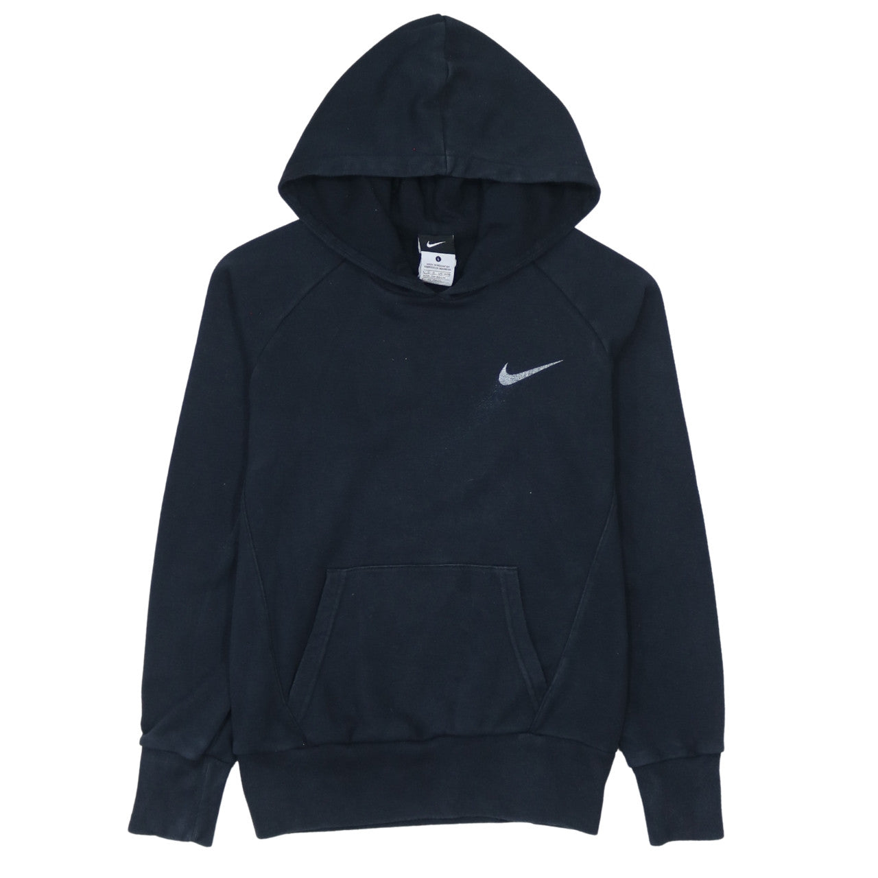 Nike Boys Black Pullover Hoodie L 12-13 Years Cotton Blend