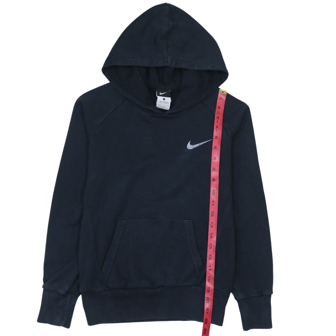 Nike Boys Black Pullover Hoodie L 12-13 Years Cotton Blend