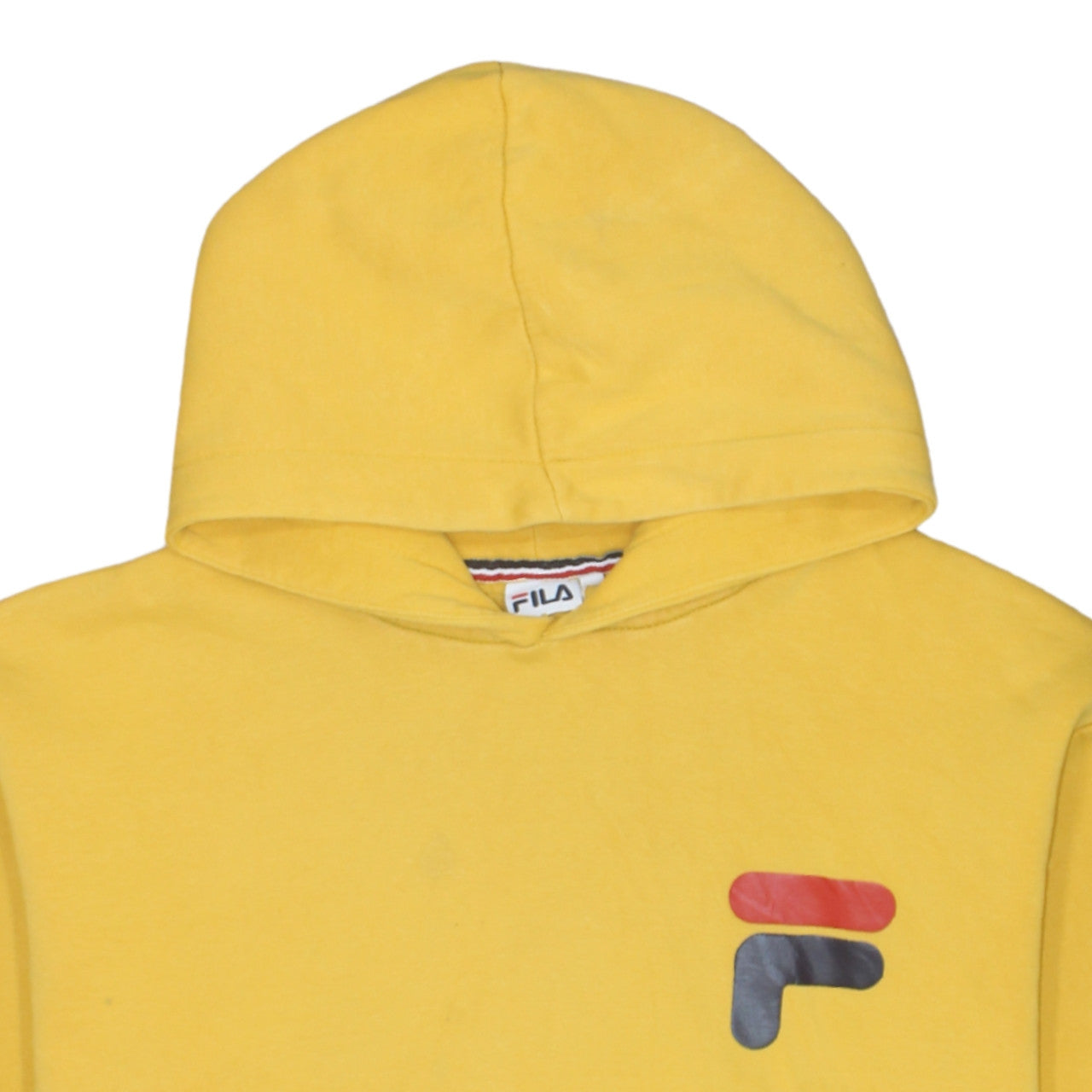 FILA Men’s Yellow XL Pullover Hoodie Logo Graphic Sweatshirt