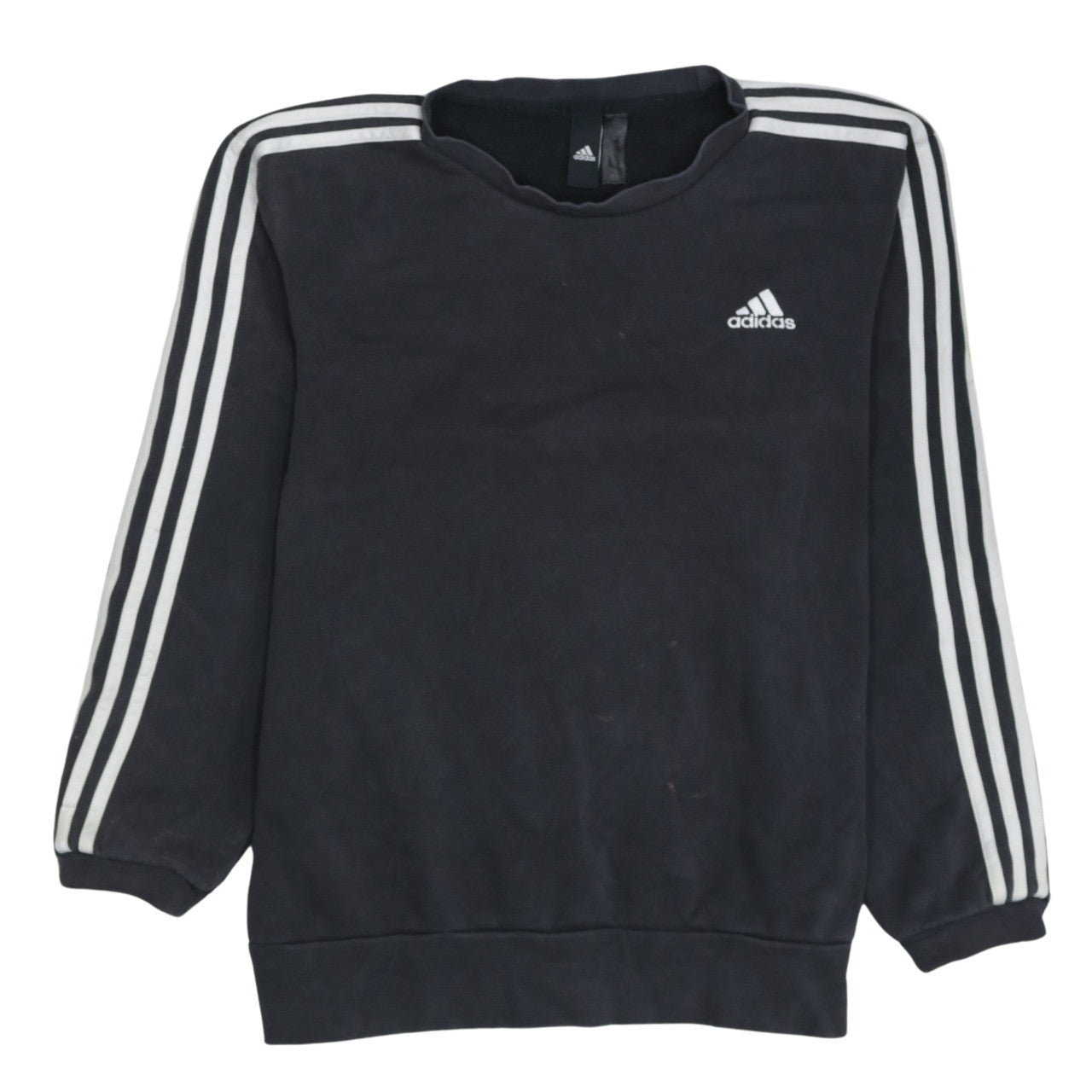 Adidas Womens Black Crew Neck Long Sleeve Pullover Sweatshirt Size M
