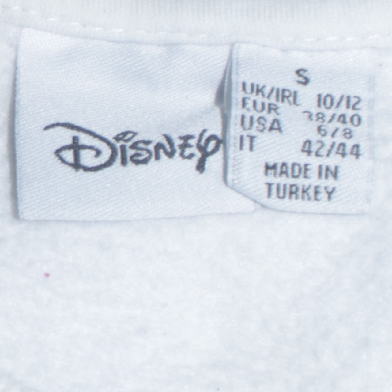 Disney Primark Women White Mickey Mouse Crew Neck Sweatshirt Size S 10/12