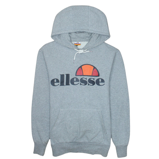 Ellesse Men's Grey Pullover Hoodie Small Logo Sports Sweatshirt