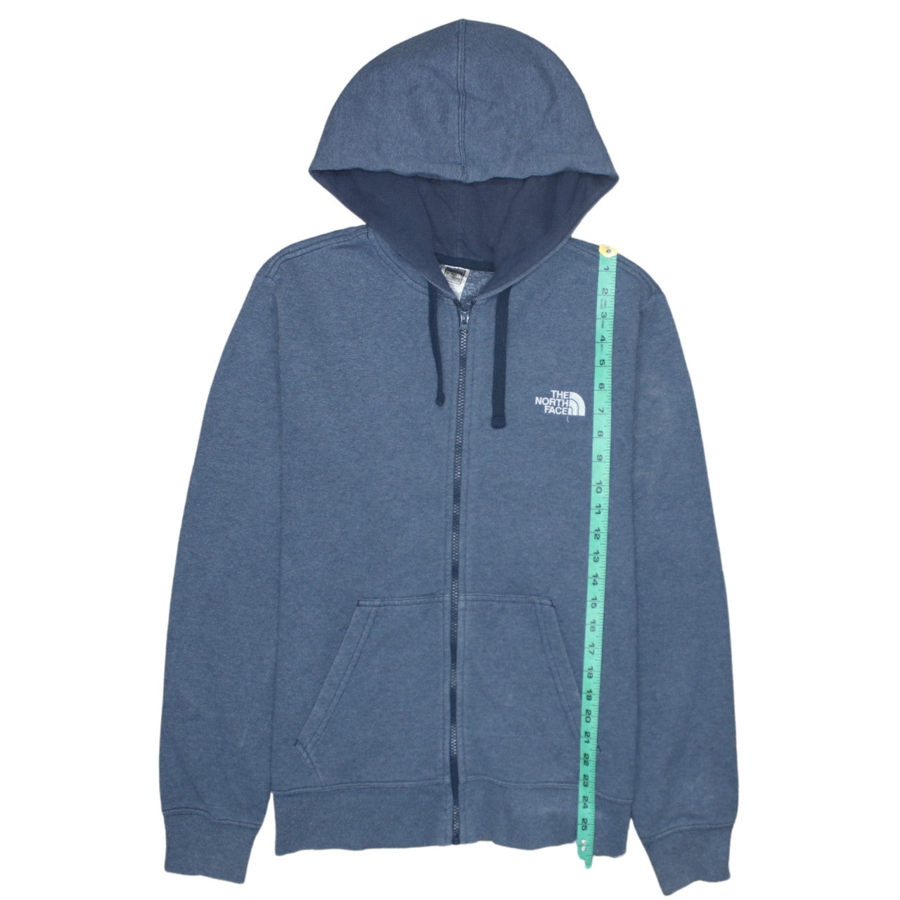 The North Face Women's Blue Full Zip Hoodie Size S Cotton Blend