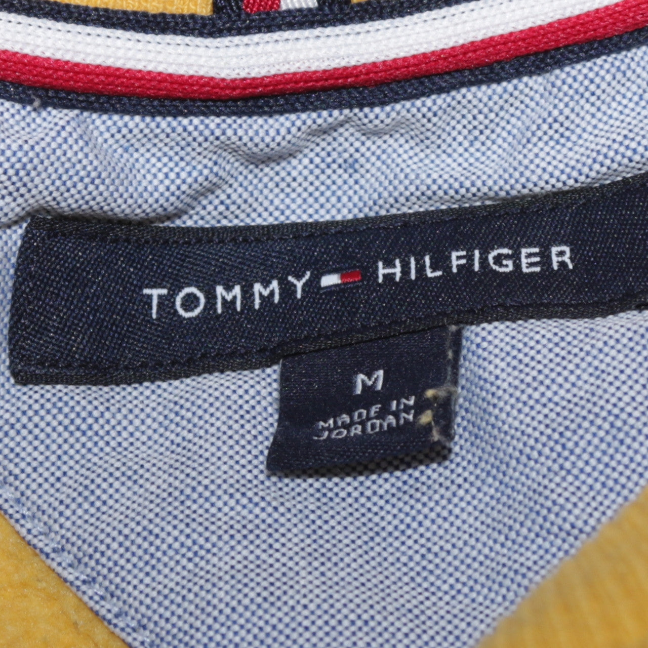 Tommy Hilfiger Women’s Yellow Logo Pullover Sweatshirt M Cotton Blend