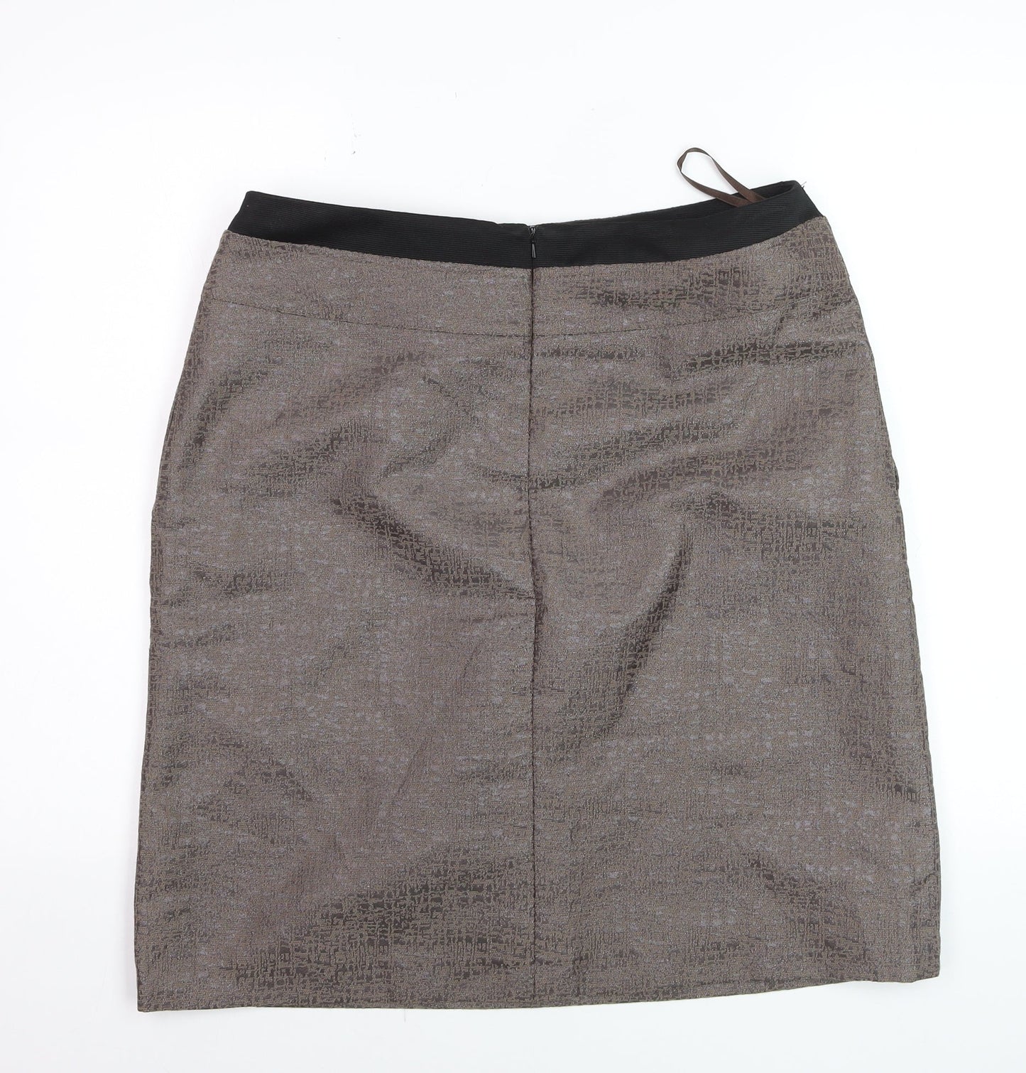 Kaliko Women Brown Size 14 Pencil Skirt Knee Length Formal Lined