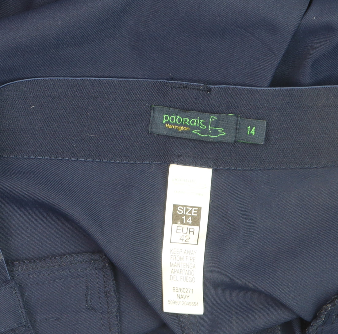 Padraig Harrington Womens Navy Cropped Trousers Size 14