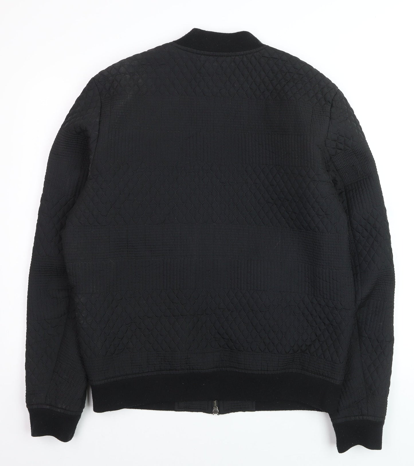 ONLY & SONS Men's Black Quilted Bomber Jacket Size L Regular Fit