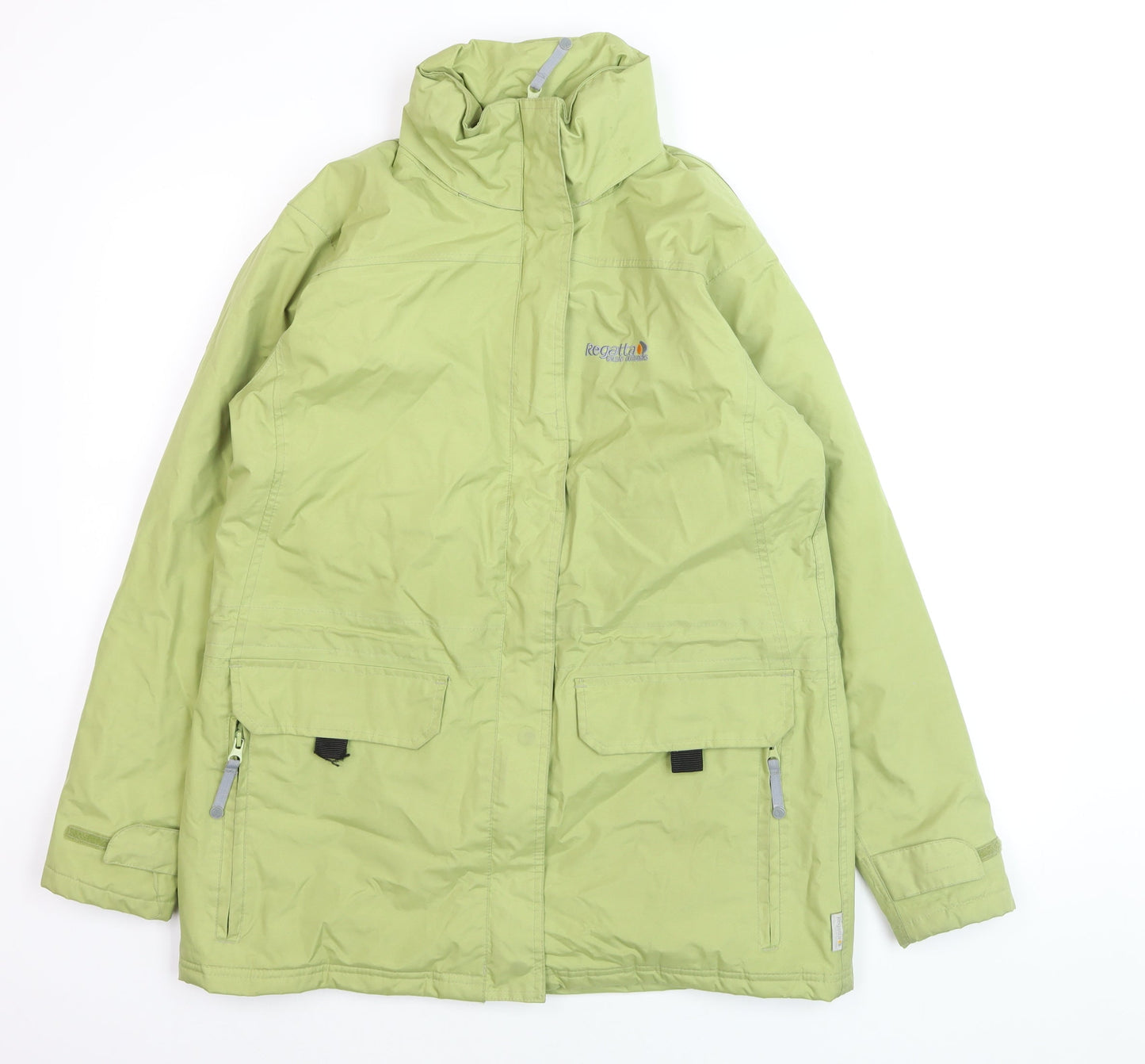 Regatta Mens Green Waterproof Hooded Rain Jacket Size S 36in