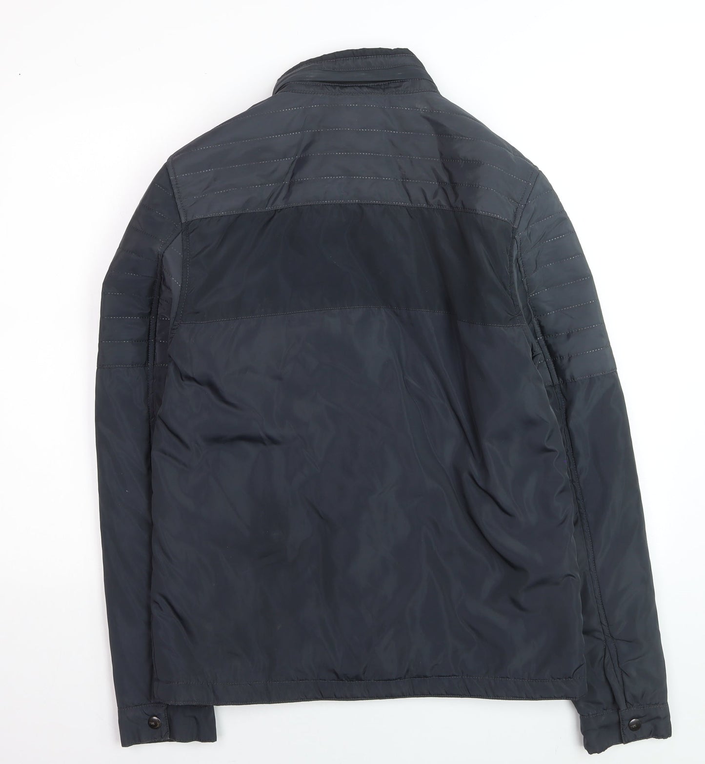 Diesel Men’s Black Puffer Jacket Medium Regular Fit Full Zip Winter Coat