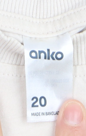 Anko Womens Beige Nashville Rodeo Graphic Cotton T-Shirt Size 20