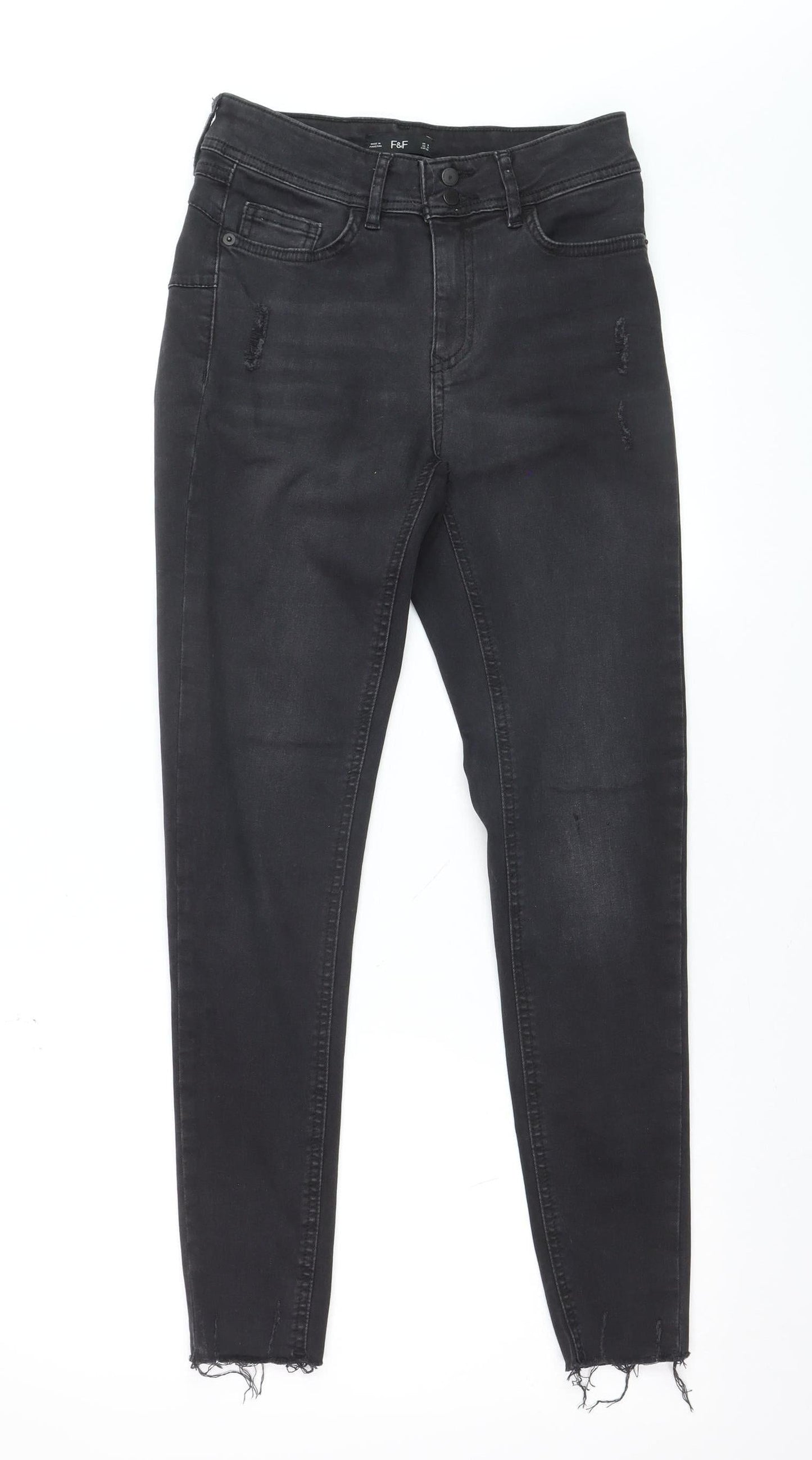 F&F Women’s Black High Rise Skinny Jeans Size 8