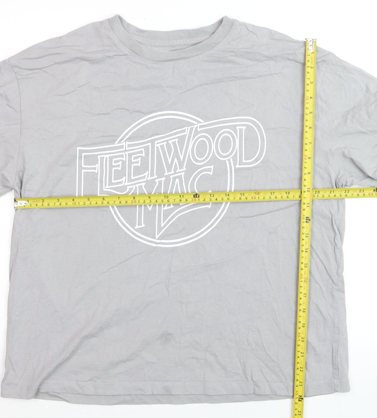 Fleetwood Mac Men's Grey XL Band Graphic Cotton T-Shirt