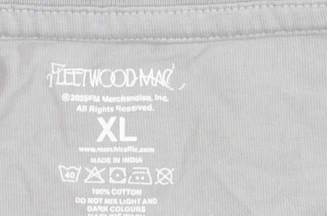 Fleetwood Mac Men's Grey XL Band Graphic Cotton T-Shirt