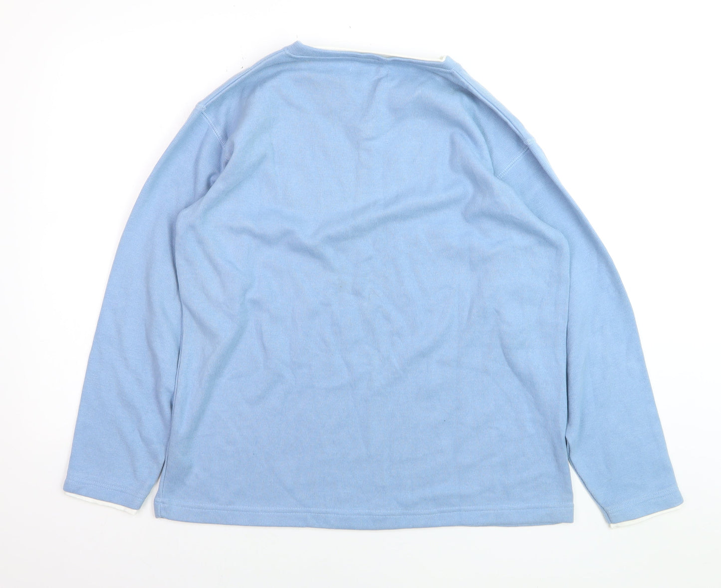 Dunnes Stores Mens Blue V-Neck Cotton Blend Jumper Small