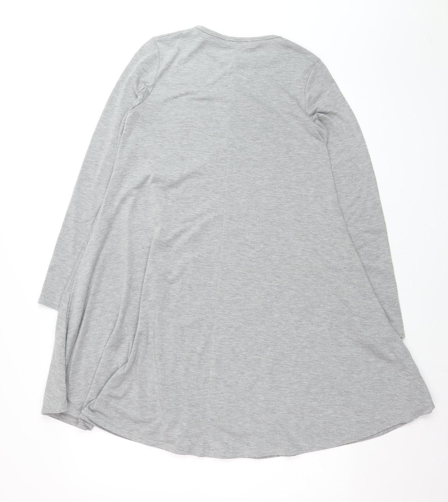 Boohoo Women’s Grey Long Sleeve Jersey T-Shirt Size 10
