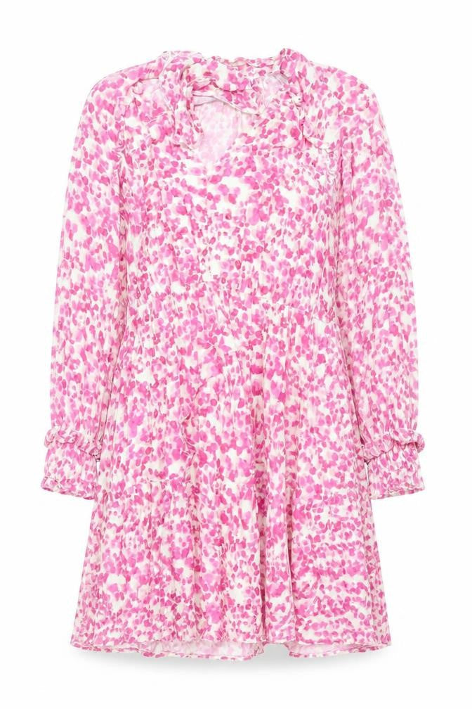 Gallery Women's Pink Floral A-Line Short Dress Size 12