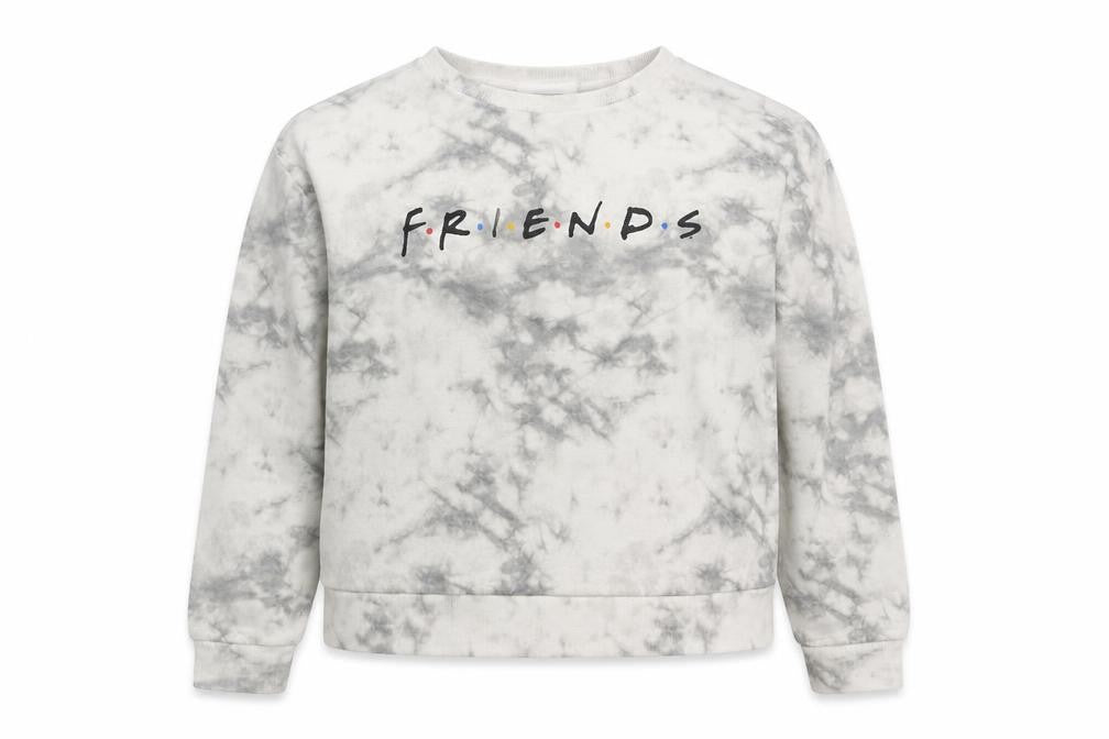 George Girls Grey Tie Dye Friends Sweatshirt Jumper 13-14 Years