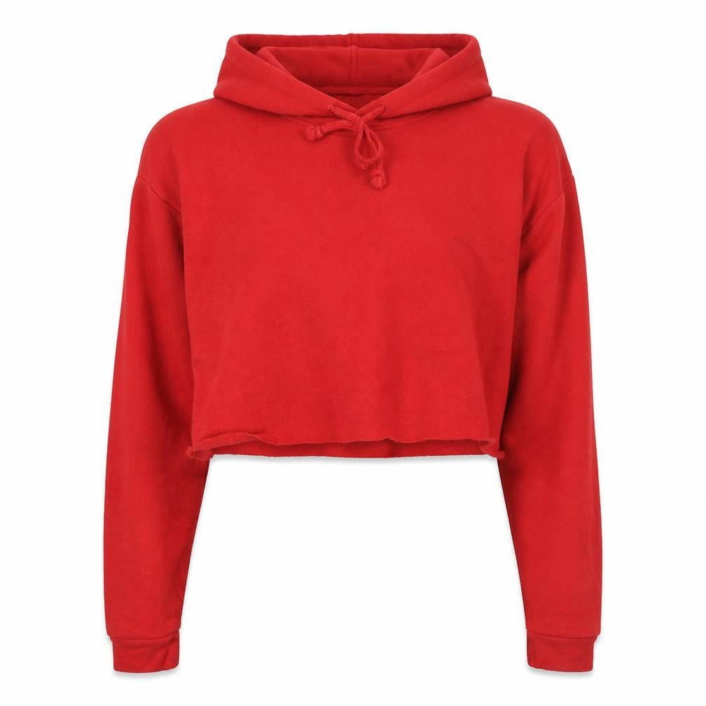 Tally Weijl Womens Red Cropped Pullover Hoodie Size M
