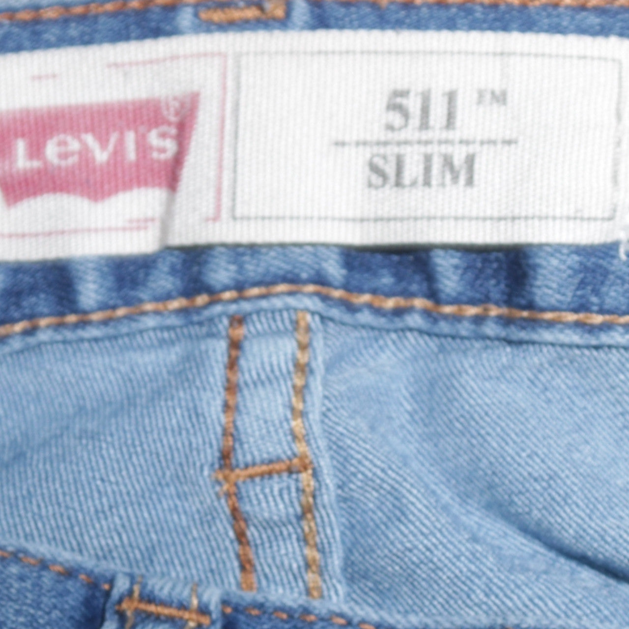 Levi's 511 Teen Blue Denim Slim Fit Straight Jeans Size 14