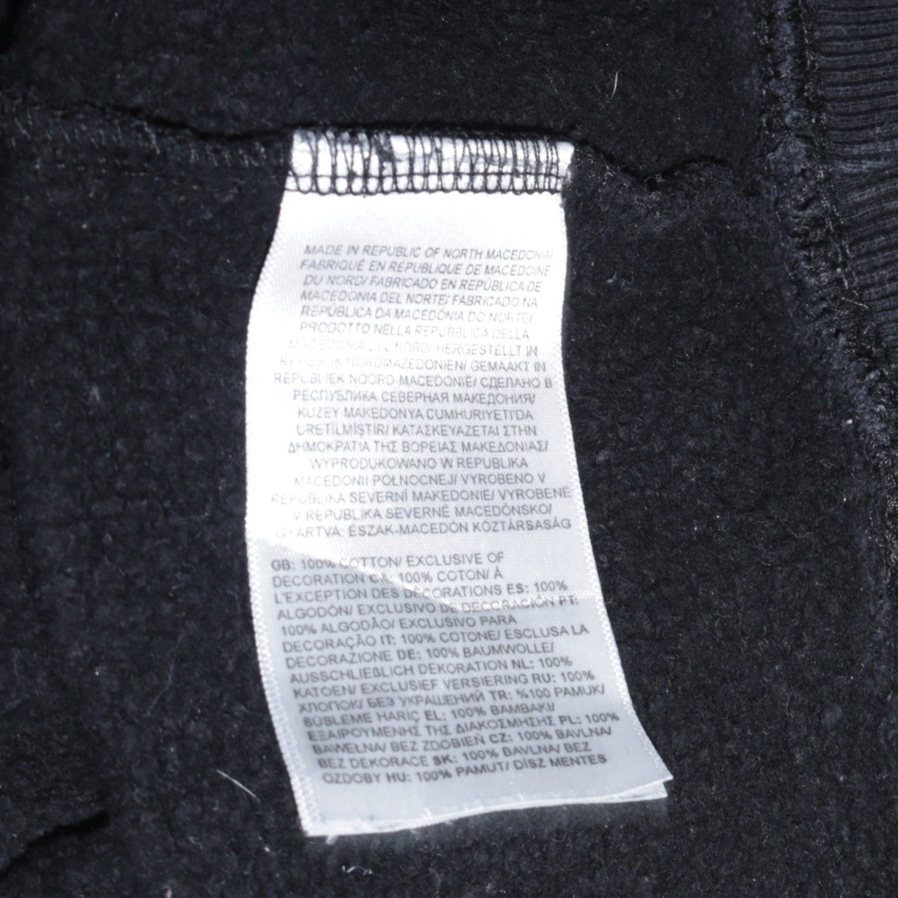 The North Face Mens Black Pullover Hoodie L Logo Fleece Sweatshirt