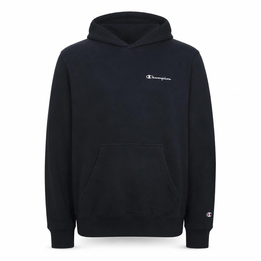 Champion Men's Black Pullover Hoodie Medium Logo Fleece Sweatshirt