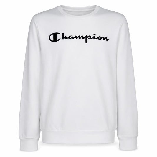 Champion Boys White Sweatshirt XL 13-14 Years Crew Neck Long Sleeve Pullover