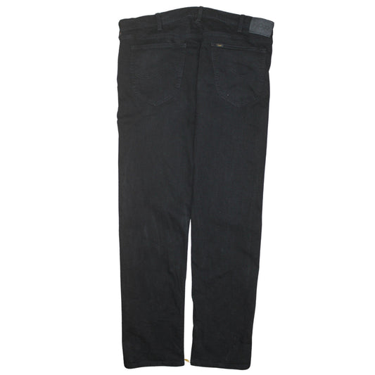 Lee Men's Black Daren Zip Fly Straight Denim Jeans W38 L32