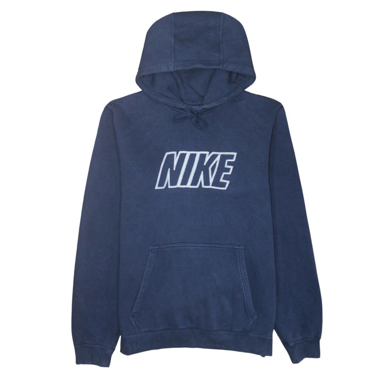Nike Men's Blue Pullover Hoodie M Logo Fleece Sweatshirt