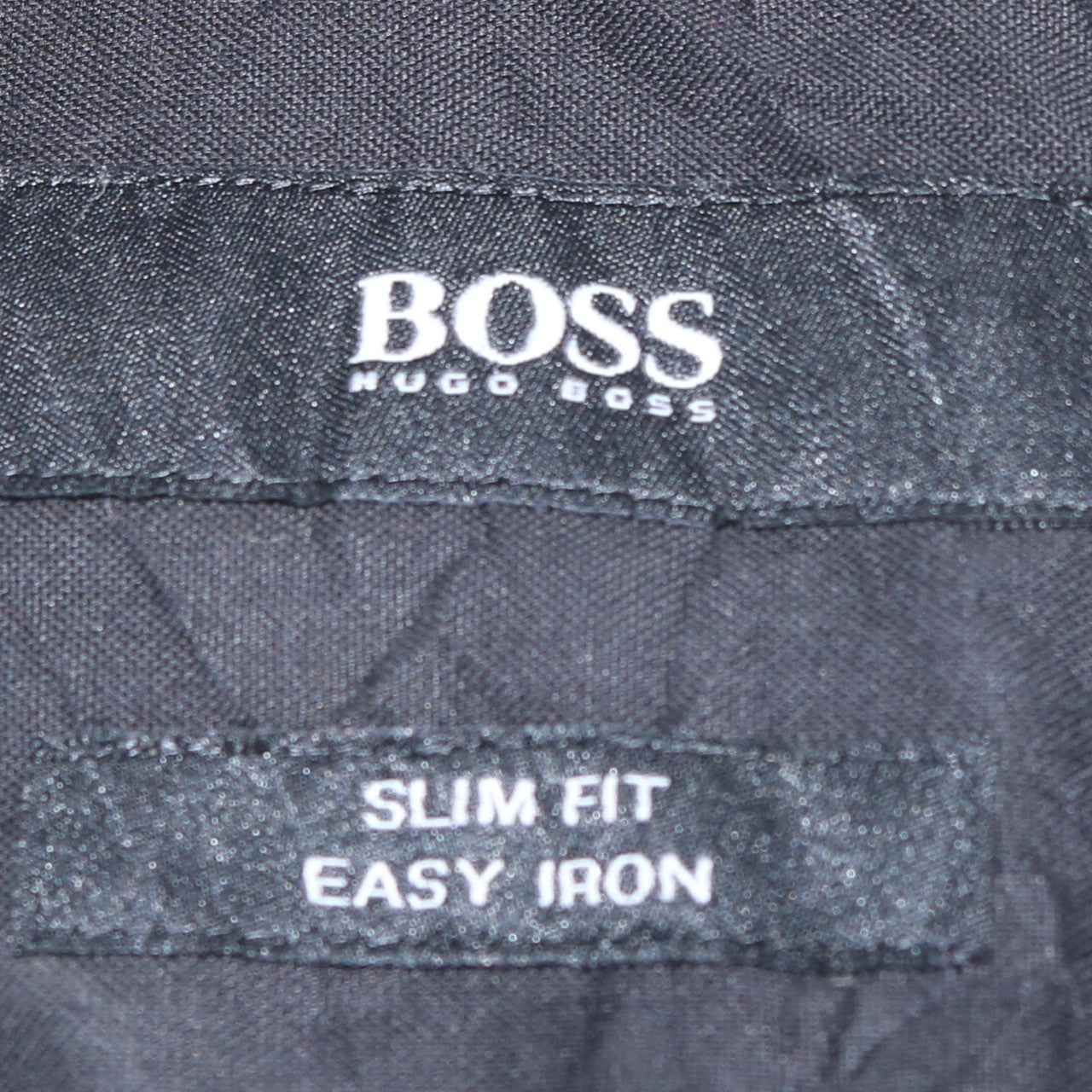 Hugo Boss Men's Black Slim Fit Long Sleeve Easy Iron Shirt Size 38