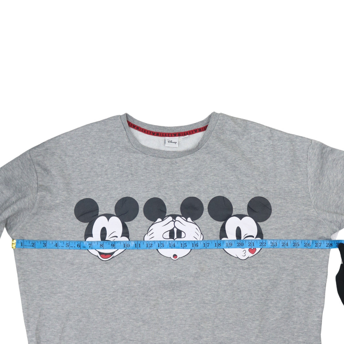 Disney Women Grey Mickey Mouse Graphic Pullover Sweatshirt L