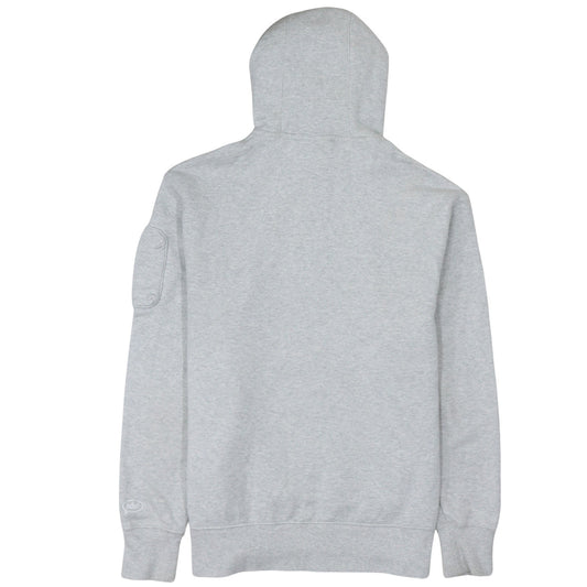 Nike Men's Grey Pullover Hoodie L Embroidered Graphic Cotton