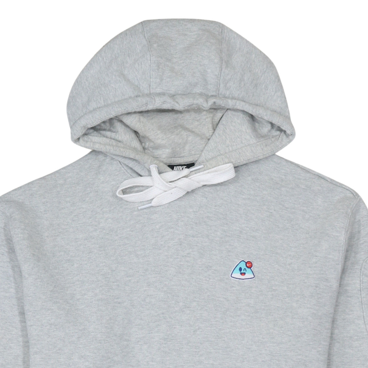 Nike Men's Grey Pullover Hoodie L Embroidered Graphic Cotton