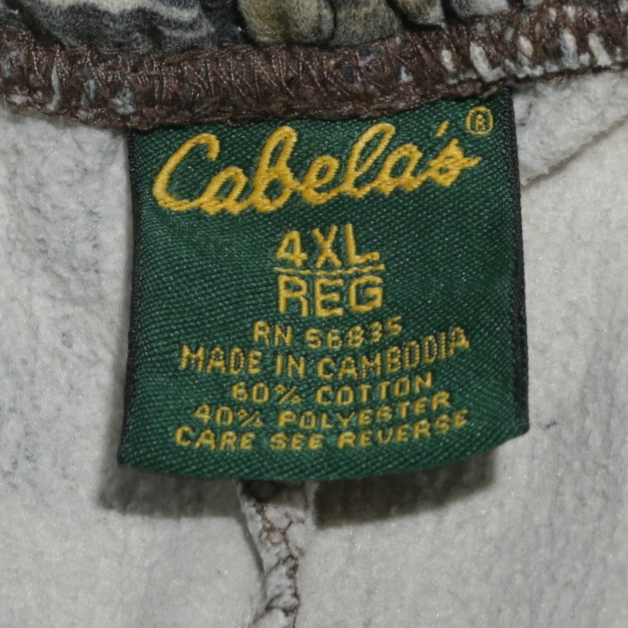 Cabela's Men's Multicoloured 4XL Fleece Camouflage Jogger Trousers