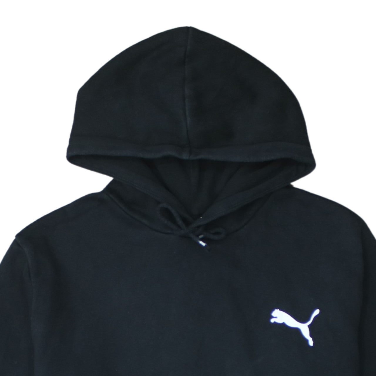 Puma Men's Black Pullover Hoodie S Fleece Logo Sportswear