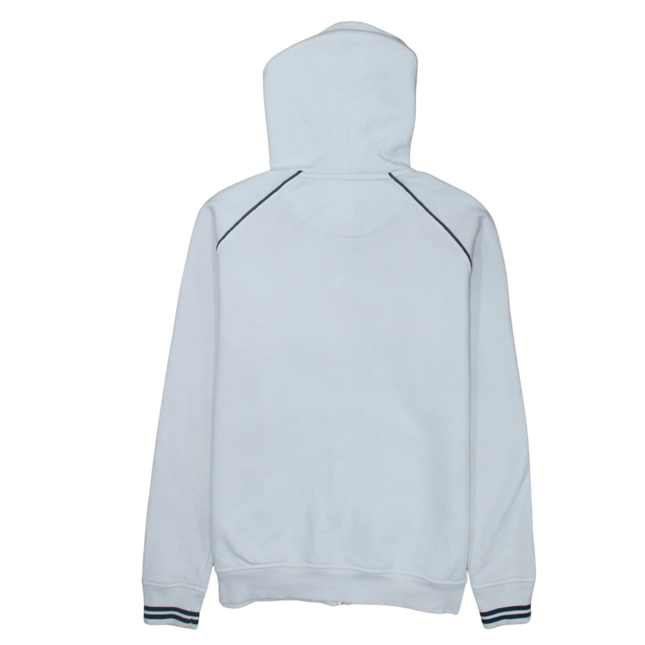 Fred Perry Men's White Full Zip Hoodie Size S Sportswear Fleece